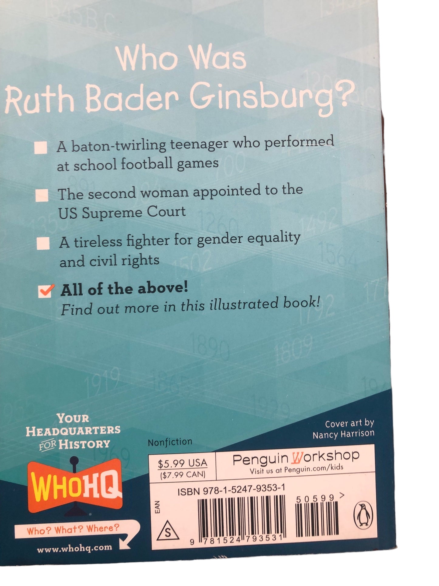 Who Was Ruth Bader Ginsburg? (paperback) by Patricia Brennan Demuth